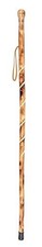 Wooden Hiking Walking Stick 48In Hardwood Ball Head Twisted W/ Compass Natural
