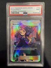 Acerola (Full Art) 142/147 Sm-Burning Shadows Holo PSA 9