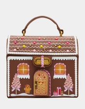Betsey Johnson Kitsch Baking Spirits Bright Light Up Gingerbread House Crossbody