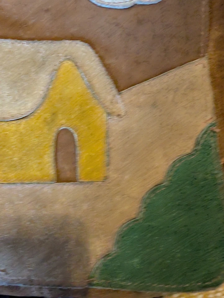 Vintage Suede Hippie Western Shoulder bag Multi Color Boho 60s 70s 80s Brown  - Image 4 of 4