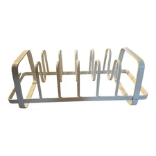 RUBBER COATED 6-SLOT PANS/LIDS ORGANIZER KITCHEN SPACE SAVER 13 3/4 X 5 1/2 X 5"