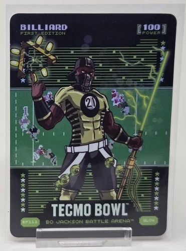 2026 Bo Jackson Battle Arena TECMO Bowl Billiard Foil Glow BF112 Dalton Hillard