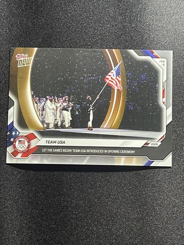 Team USA Milano Cortina - 2026 Olympics Topps NOW® - Card 1 - PR: 1858