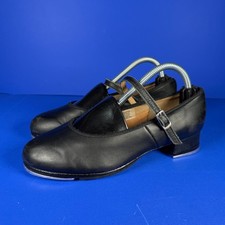 Bloch Black Leather Techno Tap Shoes Mary Jane Buckle Womens 6.5