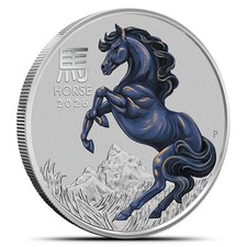 2026 1 oz Colorized Australian Platinum Lunar Horse Coin 2633.60 per troy oz