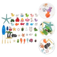  40 Pcs Decorazioni Con Animali Dell'oceano Ornamenti Per Marini Decoro Resina