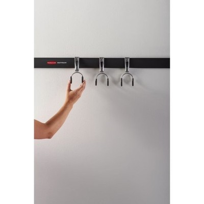 Compact Rail Hook 3-Pack Satin Nickel for FastTrack Garage Organization System