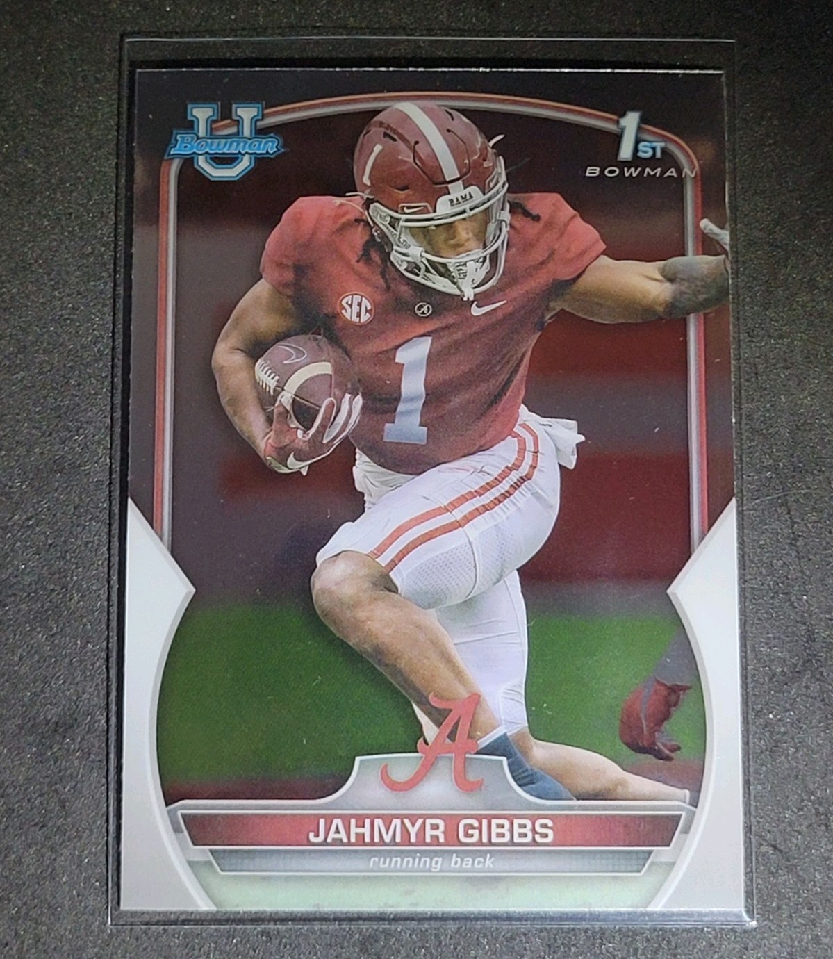 2022 Bowman University Chrome - Jahmyr Gibbs #82 Refractor (RC)