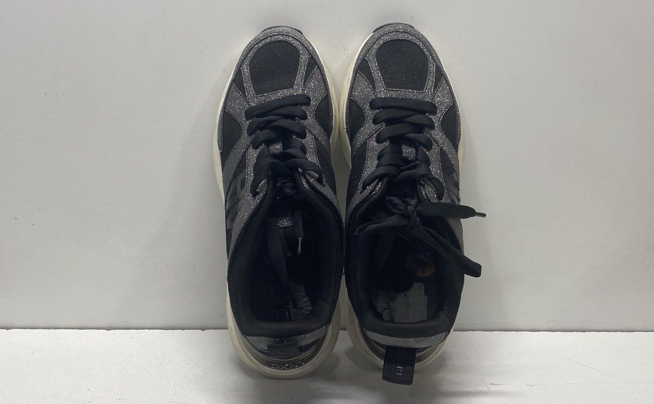 DKNY Black / Gray Solid Sneaker Athletic Sneaker … - image 5