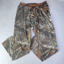 Realtree Pants Mens Medium Brown Camo Edge Thermal Base Layer Hunting Leggings