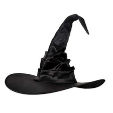 Halloween Black Ruched Witch Hat Costume Accessory Halloween Cosplay Party USA
