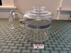 Vintage Pyrex Flameware 4 Cup Coffee Pot Percolator Part Carafe with lid 7754 #A