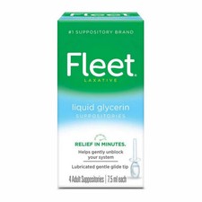 Fleet Liquid Glycerin Suppositories 7.5 Ml, Box Of 4 By Fleet