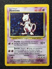 Mewtwo 10/102 Pokemon Card WOTC Base Set Holo Rare Vintage 1999 MP