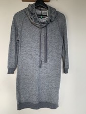 Benetton Casual Grey Jumper Dress With Pockets Small (8-10)