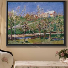 Rural Landscape Oil Painting Canvas Print Vintage Wall Art Decor Rustic Artwork