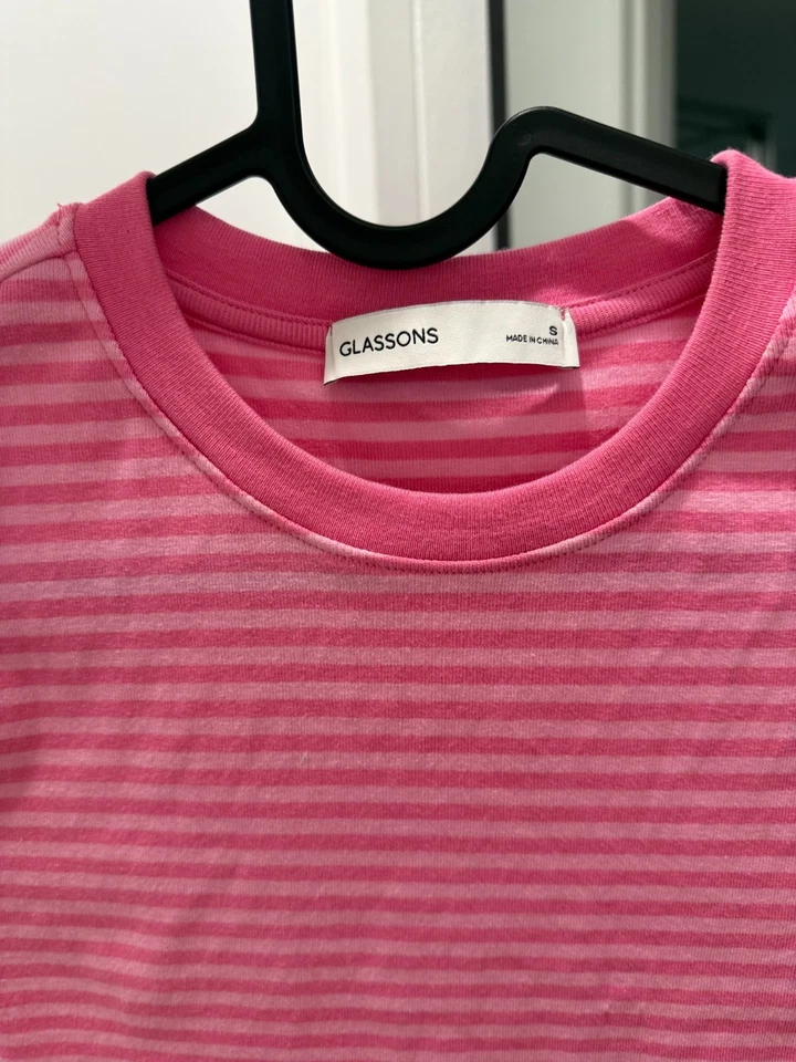 Glassons baby tee Pink Stripes Size S- Never Worn without tags. - image 4 of 4