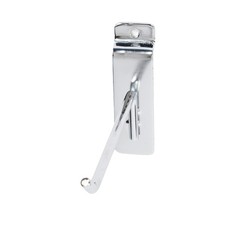 SSWBasics 6" Chrome Slatwall Hooks - Pack of 25 | Durable Slat Wall Hooks