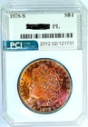 1878-S Gem BU  ++++  PL Reflective Bold Rainbow Toned Morgan Dollar