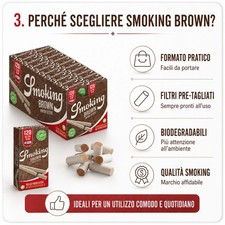 Filtri Smoking Marroni Pre - Tagliati Marrone 5,7mm Ultra Slim 3 Originali