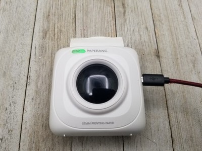 PAPERANG-P1B Mini Pocket Printer White Bluetooth Wireless 5-Volts 1 Amp 200 Dpi