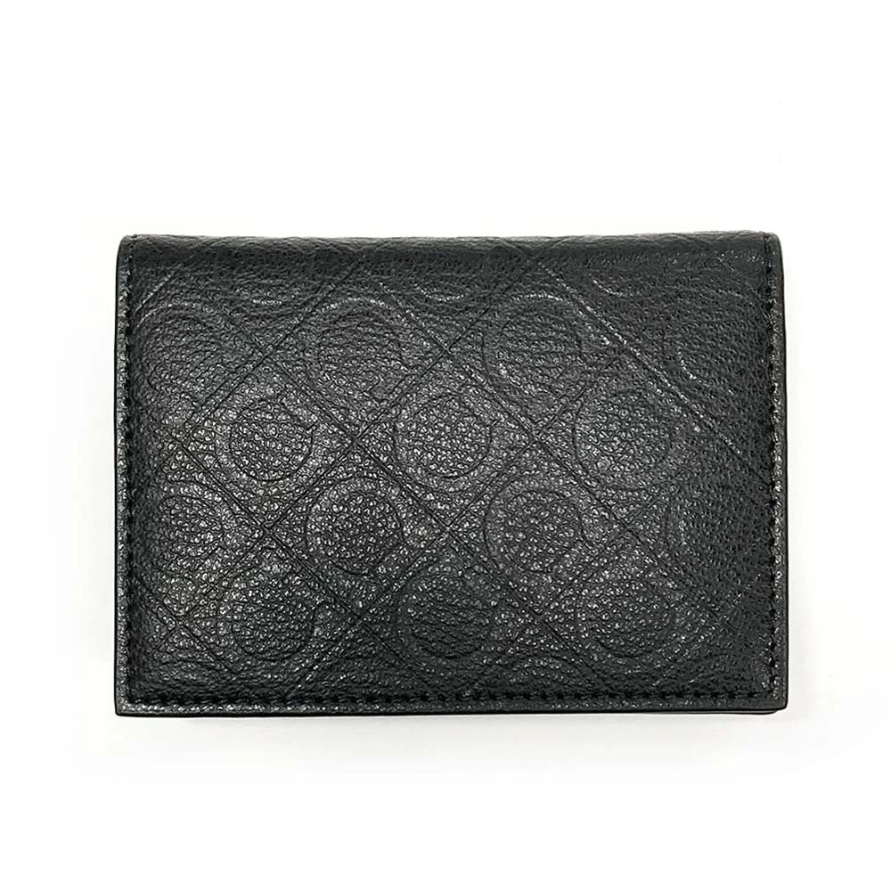 Ferragamo — FERRAGAMO NERO Men's Business Card Holder/Case with Gancini Logo, Black