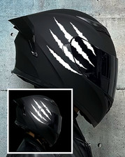 Reflective Motorcycle helmet sticker / decal / evil claw