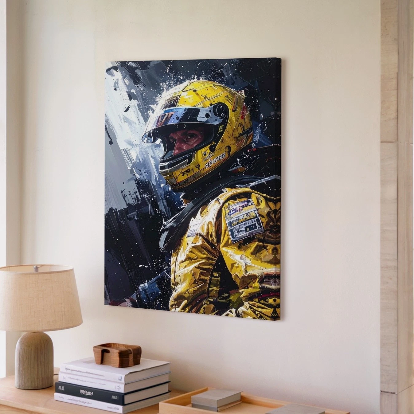 Ayrton Senna Rain Race Canvas Poster