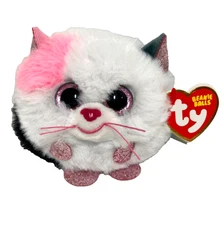 TY Puffies Beanie Balls MUFFIN the Cat 3" Plush Toy w/Hang Tag