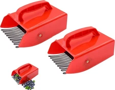 1/2/4 Pack Berry Picker, Berry Pickers and Rakes with Metallic Comb and Ergonomi