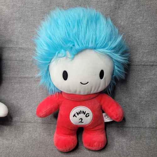 Universal Studios Dr Seuss 10" Cat In The Hat Thing 1 Thing 2 Plush Set 2019-20 - Picture 4 of 7