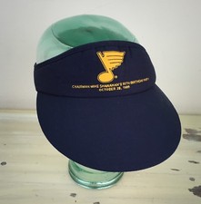 ST LOUIS BLUES VISOR - Vtg 80s-90s Mike Shanahan 50th B-Day, 1989, Le Sport SGA