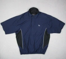 FootJoy Jacket Men Medium Blue DryJoys 1/4 Zip Short Sleeve Golf Vista Valley