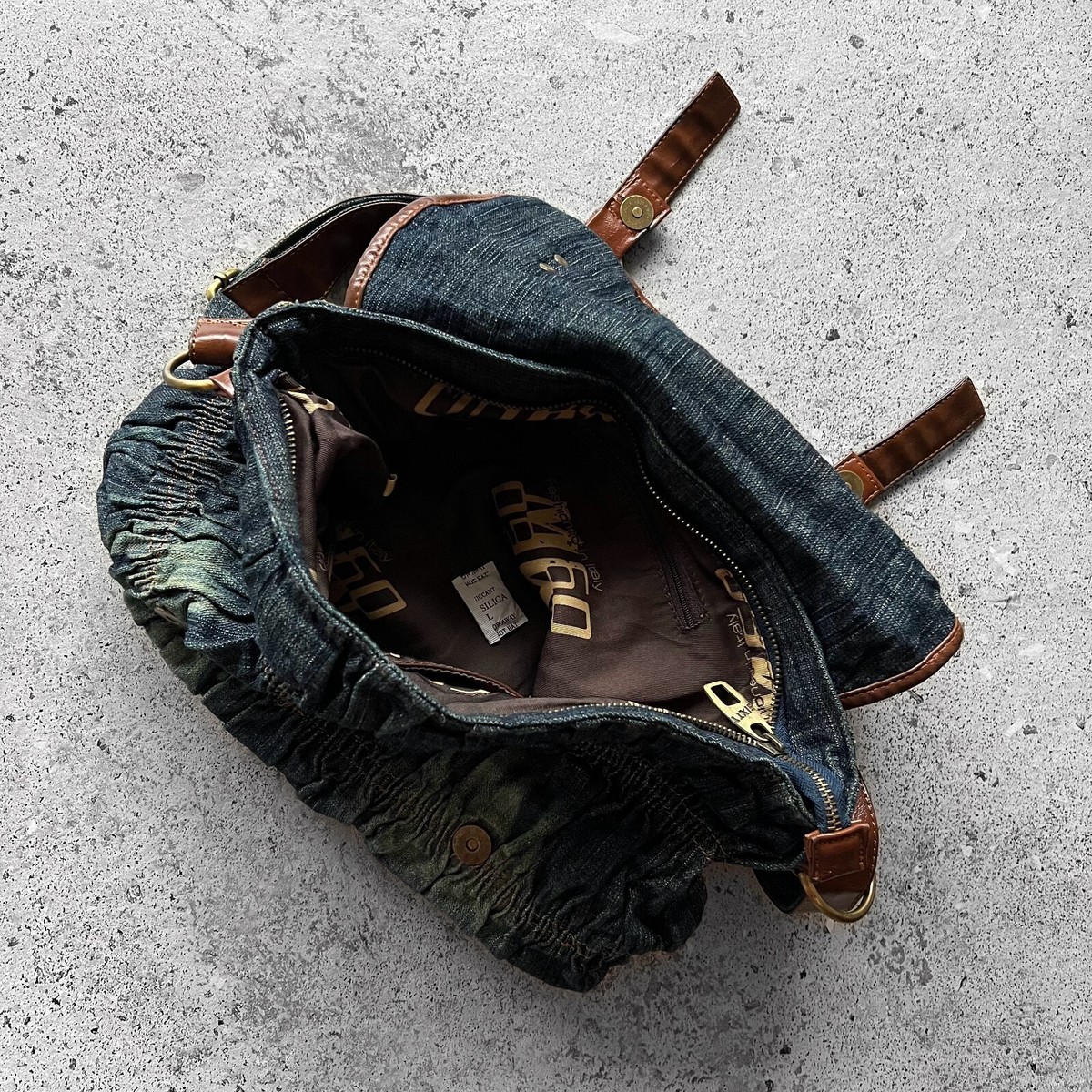バッグ miss sixty 00s zipper denim tote bag Vintage 2000's Archive Miss Sixty Denim Shoulder Bag with