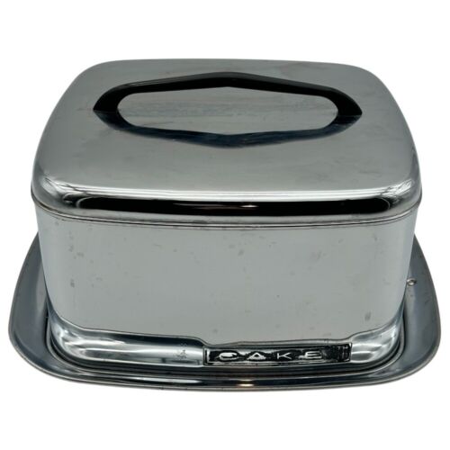 Lincoln Beauty Ware Covered Cake Pan Stainless Steel MCM