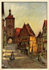 Old postcard AK Rothenburg-Plonlein GERMANY (944114)