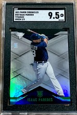 2021 Panini Chronicles Titanium #20 Isaac Paredes GREEN SGC 9.5 MINT+ (2/5)