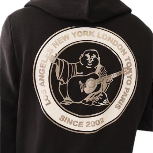 True Religion Men's Sweatsuit Outfit 2 PC Tracksuit Matching Black Silver NWT - Picture 6 of 15