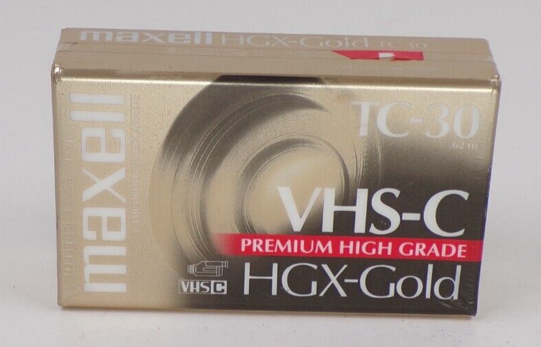 Maxell Camcorder Video Tape VHS-C TC-30 HGX Gold Premium High Grade-image