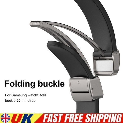 Metal Clasp Buckles Folding Strap Button for Galaxy Watch 5 (Silver)