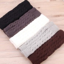 Women Wrist Arm Knitted Mitten Long Winter Hand Warmer Fingerless Ladies Gloves