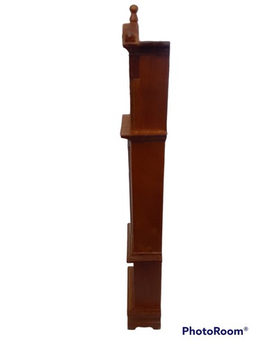 Vtg Dollhouse Miniatures Grandfather Clock Wood Walnut Finish 1:12 - Picture 5 of 7