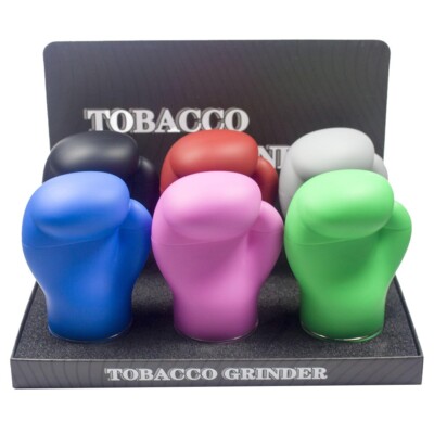 4.6'' H 4PC Colorful Fist-Shaped Herb Grinders Tobacco smoking Spice Gift Novetly