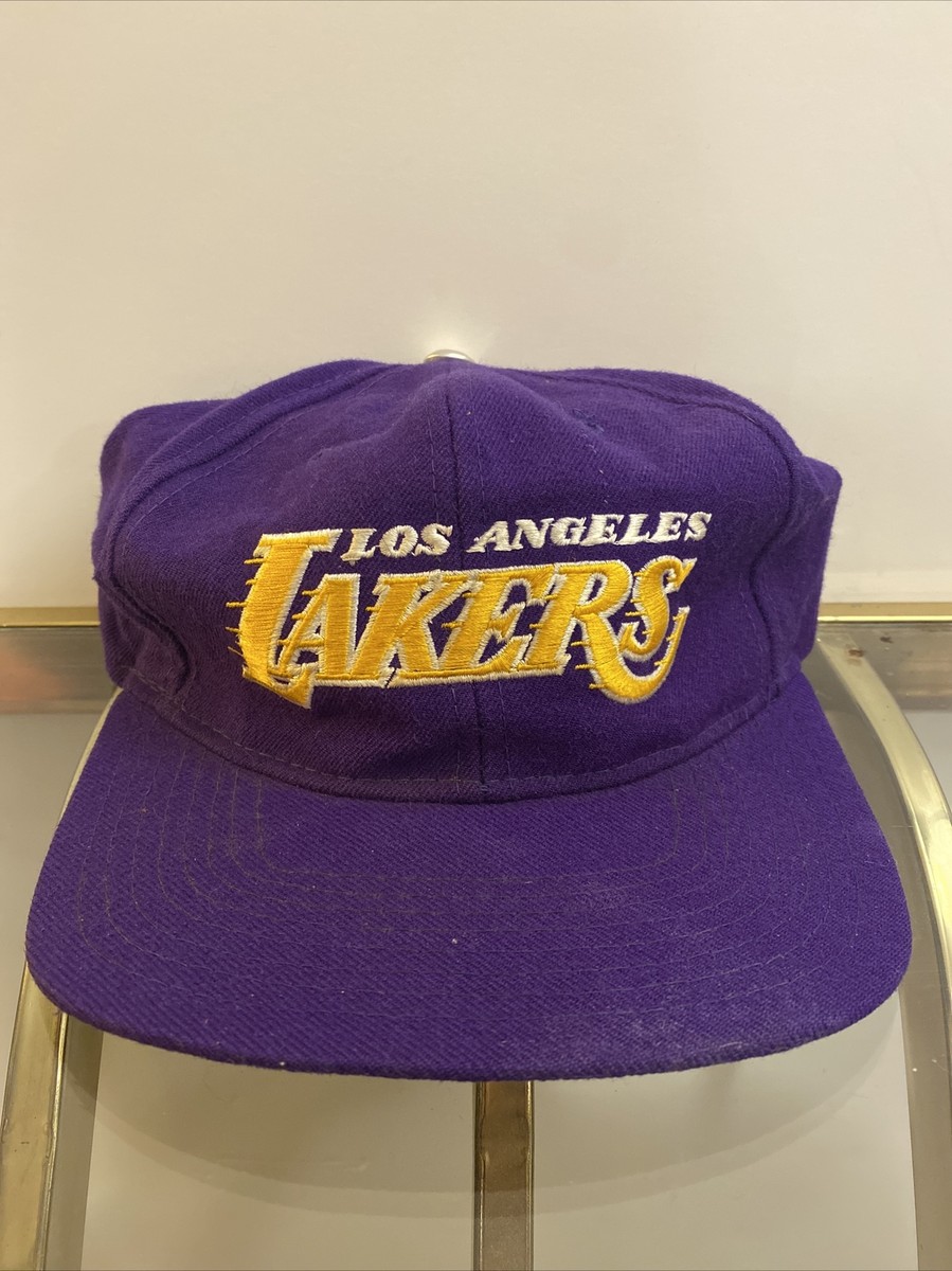 Vintage Starter Los Angeles Lakers Script Snapback Wool Hat NBA