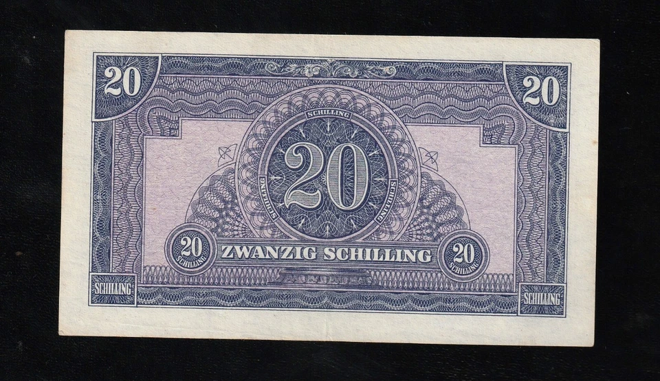 🇦🇹 AUSTRIA , 20 /-  SCHILLINGS , ALLIED MILITARY IN AUSTRIA , 1944 , P 107 , a - Image 2 of 2