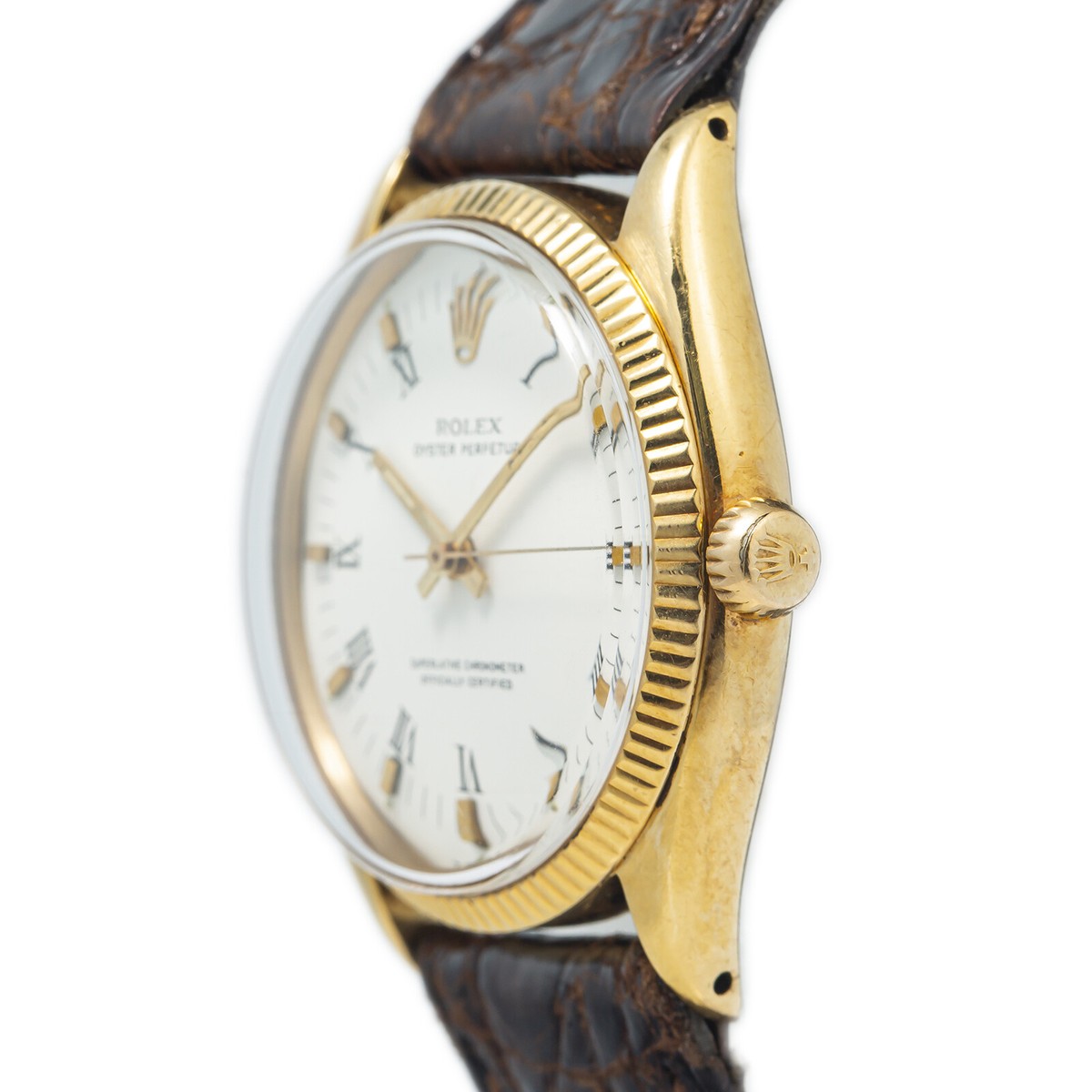 Rolex Oyster Perpetual 6567 VINTAGE 1950s 18k Yellow Roman