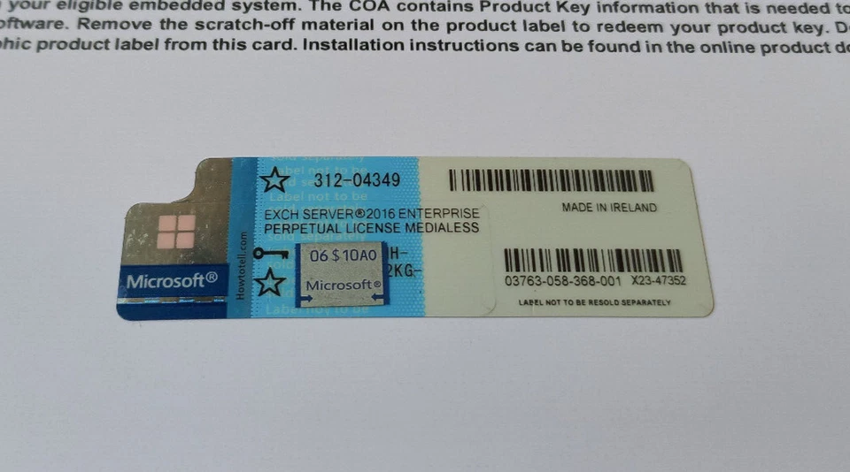 Microsoft Exchange Server 2016 Enterprise Retail Unlimited CAL CoA Authentic - Image 2 of 4