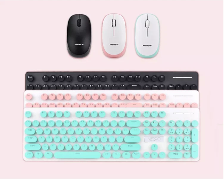 Mini 2.4G Wireless Keyboard and Mouse Combo Round Keys Computer Laptop Mac Apple - Image 2 of 2