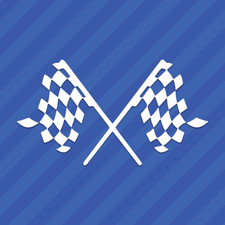 Checkered Flags Racing Vinyl Decal Sticker