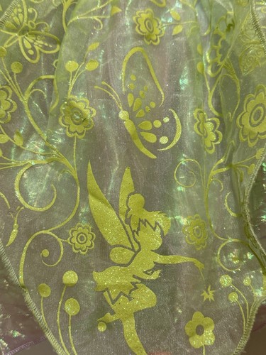 Disney Tinkerbell Costume Green Tulle Multi Layer Dress W Lightup Wings Size 5/6 - Picture 4 of 9
